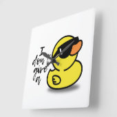 Horloge Carrée Je ne donne pas de canard (Angle)