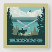 Horloge Carrée Je Préférerais Me Rendre (Recto)