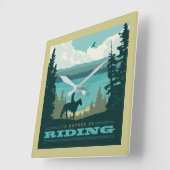 Horloge Carrée Je Préférerais Me Rendre (Angle)