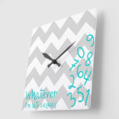 Horloge Carrée Je suis en retard synchronise de toute façon (Angle)