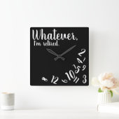 Horloge Carrée Je suis Retraité Drôle Retraite Simple Noir (Maison)