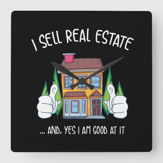 Horloge Carrée Je Vends Immobilier (Recto)