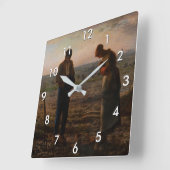 Horloge Carrée Jean-François Millet - L'Angelus (Angle)