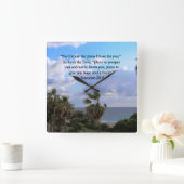 HORLOGE CARRÉE JEREMIAH 29:11 INSPIRATIONNEL VERSE (Maison)