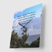 HORLOGE CARRÉE JEREMIAH 29:11 INSPIRATIONNEL VERSE (Angle)