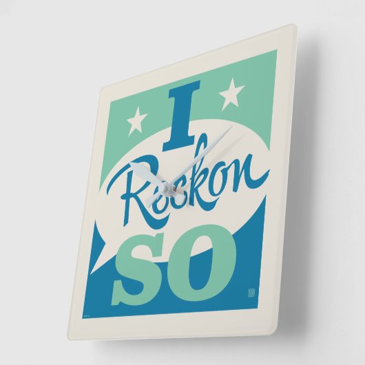 Horloge Carrée J'Estime Cela (Angle)