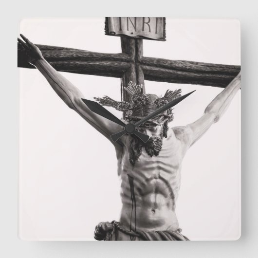 HORLOGE CARRÉE JESUS CHRIST (Recto)