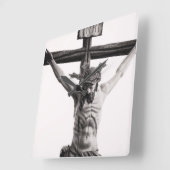 HORLOGE CARRÉE JESUS CHRIST (Angle)