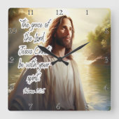 Horloge Carrée Jésus : Grâce, Esprit, Philémon (Recto)
