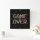 Horloge Carrée Jeu Classique D'Arcade Très Amusant Sur Mur Horlog (Maison)