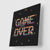 Horloge Carrée Jeu Classique D'Arcade Très Amusant Sur Mur Horlog (Angle)