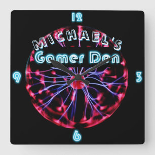 Horloge Carrée Jeu d'horloge Neon personnalisé Jeu de balle plasm