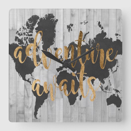 Horloge Carrée Jeune Explorateur VI (Recto)