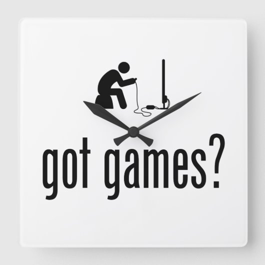 Horloge Carrée Jeux (Recto)