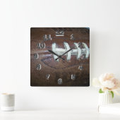Horloge Carrée Jeux de football (Maison)