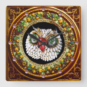 HORLOGE CARRÉE JEWEL OWL