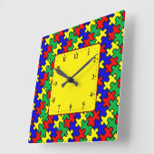 Horloge Carrée Jigsaw Puzzle Seamless Pattern-22675 (Angle)