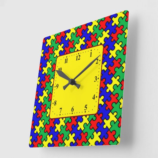 Horloge Carrée Jigsaw Puzzle Seamless Pattern-22675 (Angle)