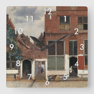 Horloge Carrée Johannes Vermeer - Little Street