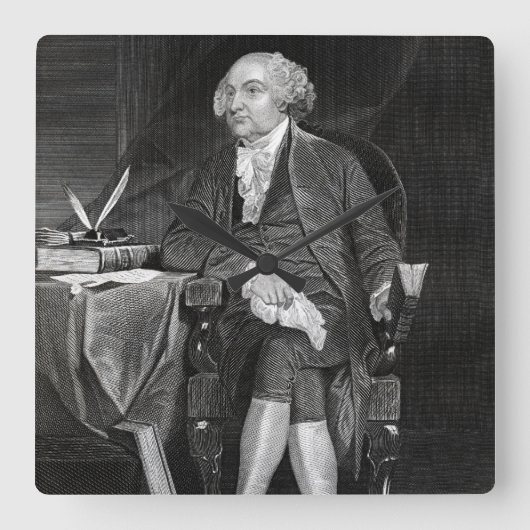 Horloge Carrée John Adams (Recto)