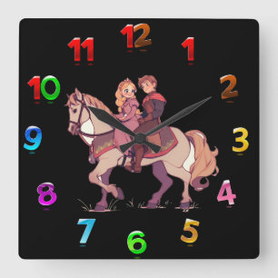 Horloge Carrée Joli couple