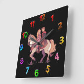 Horloge Carrée Joli couple (Angle)