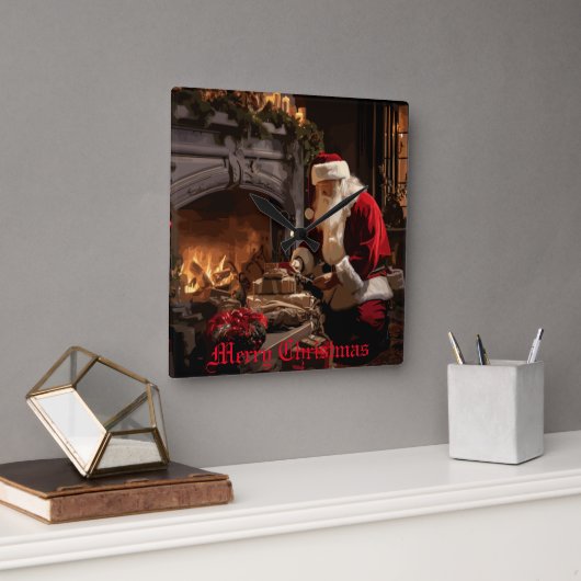 Horloge Carrée Jolly Old Saint Nick (Bureau)