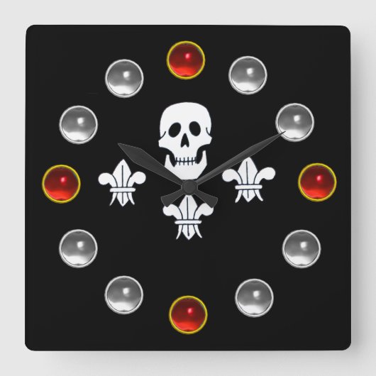 HORLOGE CARRÉE JOLLY ROGER DE DRAPEAU NOIR, TROIS MENSONGES (Recto)