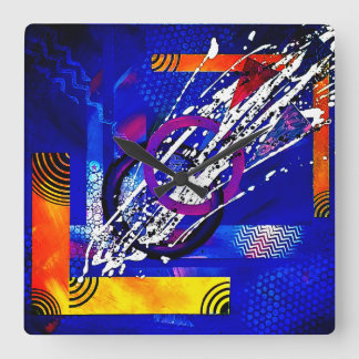 Horloge Carrée JONCTION de Christèle Chabrette