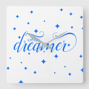 Horloge Carrée Jote Blue Starry Little Dreamer