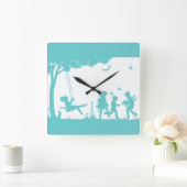 Horloge Carrée Jouer aux enfants (Maison)