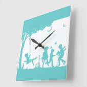 Horloge Carrée Jouer aux enfants (Angle)
