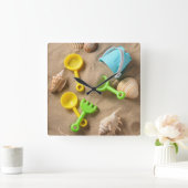 Horloge Carrée Jouets de plage (Maison)