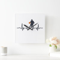 Joueur de basket-ball dribbling hearbeat