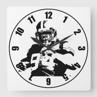 Horloge Carrée Joueur de football