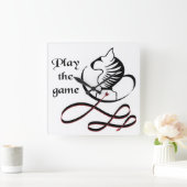 Horloge Carrée Jouez au Jeu Bull Terrier (Maison)