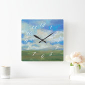 Horloge Carrée Jour lumineux I (Maison)