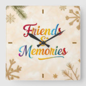 Horloge Carrée "Joy In Connection" (Recto)