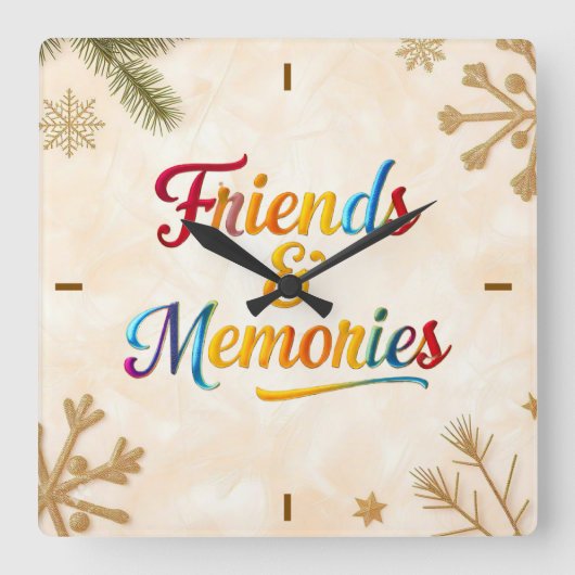 Horloge Carrée "Joy In Connection" (Recto)