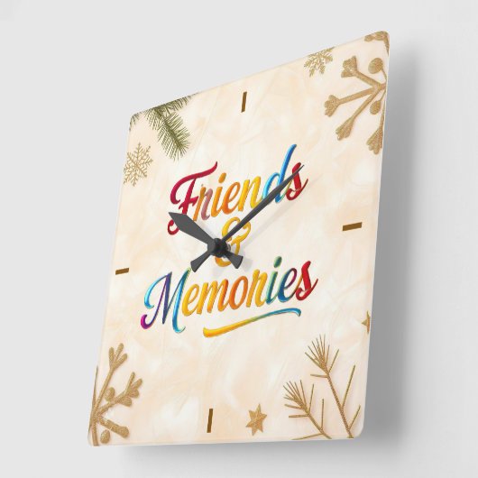 Horloge Carrée "Joy In Connection" (Angle)