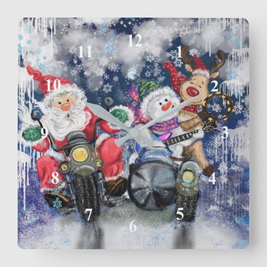 Horloge Carrée Joy - Joyeux Noël (Recto)