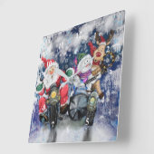 Horloge Carrée Joy - Joyeux Noël (Angle)