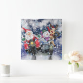 Horloge Carrée Joy - Joyeux Noël (Maison)
