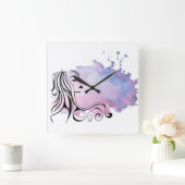 Horloge Carrée Joyeuse Fête des mères Fête des femmes (Maison)