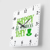 Horloge Carrée Joyeuse Saint-Patrick (Angle)
