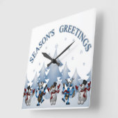 Horloge Carrée Joyeuses Fêtes (Angle)