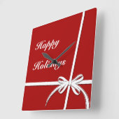 Horloge Carrée Joyeuses fêtes (Angle)