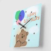 Horloge Carrée Joyeux anniversaire (Angle)