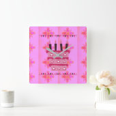 Horloge Carrée Joyeux anniversaire ! (Maison)