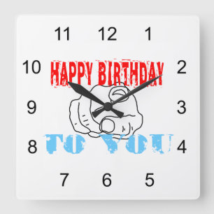 Horloge Carrée Joyeux Anniversaire Pour Vous
